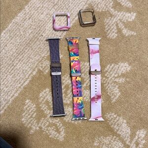 Set of Three Colorful Apple Watch Bands